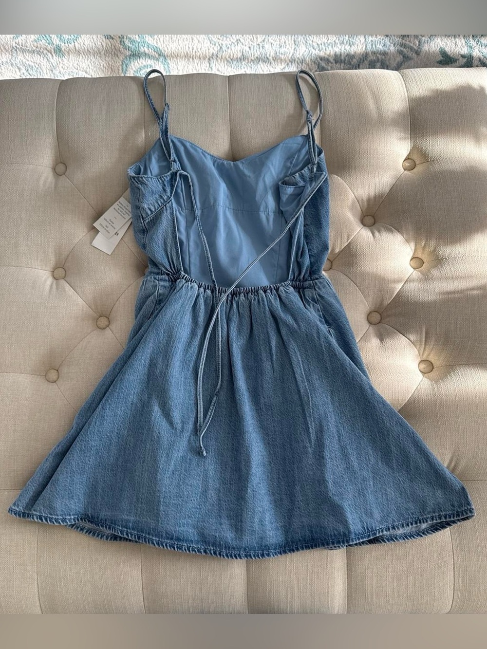 Hollister Light Wash Denim Dress - Blue - Picture 2 of 4